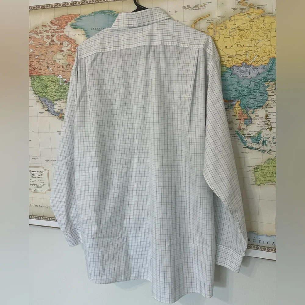 Joseph A Bank White Pin Stripes Dress shirt (minor defect) like new condition - Picture 4 of 4